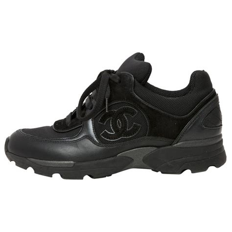 all black chanel trainers womens